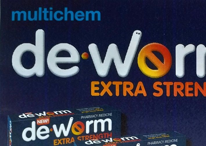 Deworm Extra Strength 500mg  - Choclate Flavoured Chewable Tablets 2s 4s 6s and 10s pack.