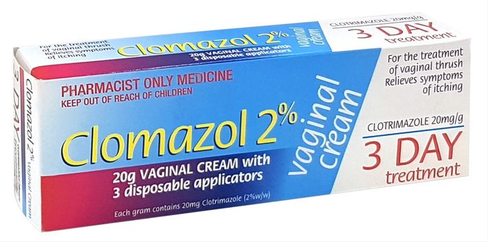 Clomazol 2% Vaginal Cream 20g (3- Day treatment ) Contains: Clotrimazole 20mg/g
